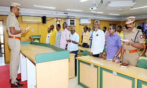 திருநெல்வேலி எஸ்.பி. அலுவலகத்தில் உலக சுற்றுச்சூழல் தினம் உறுதிமொழி