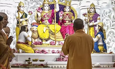 அயோத்தி கோவிலில் ராஜா ராமர், சீதை சிலைகள் பிராண பிரதிஷ்டை விழா