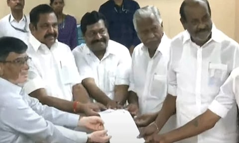 மாநிலங்களவை தேர்தல் - அதிமுகவினர் வேட்புமனு தாக்கல்