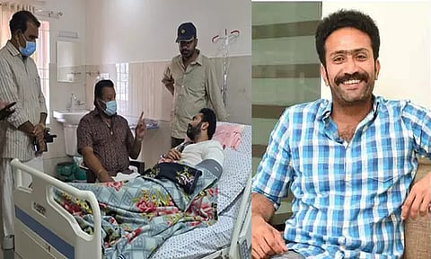 சாலை விபத்தில் காயமடைந்த நடிகர் ஷைன் டாம் சாக்கோவை சந்தித்து சுரேஷ் கோபி ஆறுதல்