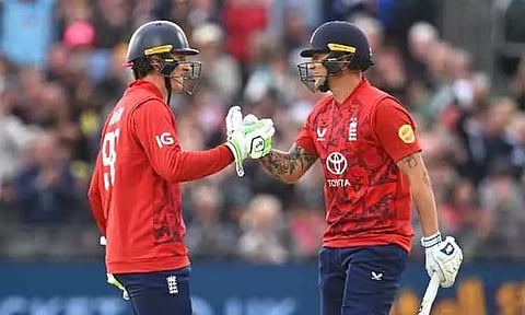 England clinch series win over West Indies as hosts chase down 197 in second T20 international in Bristol