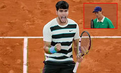 பிரெஞ்சு ஓபன் டென்னிஸ்: சின்னரை வீழ்த்தி சாம்பியன் பட்டம் வென்றார் கார்லோஸ் அல்காரஸ்