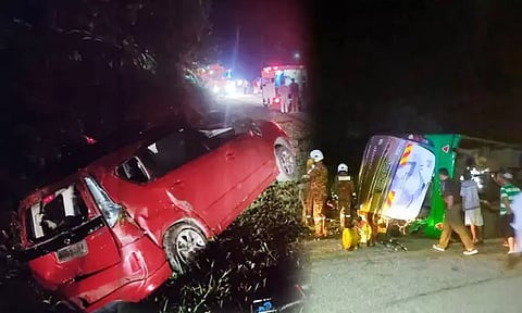 மலேசியாவில் கல்லூரி பஸ் பள்ளத்தில் கவிழ்ந்து விபத்து; 15 பேர் பலி - பிரதமர் இரங்கல்