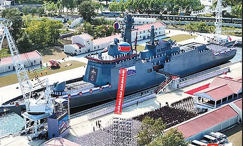 வடகொரியாவில் அணு ஆயுத கப்பலின் 2-வது கட்ட சோதனை