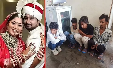 தேன் நிலவில் தொழில் அதிபரை தீர்த்து கட்டிய மனைவி; போலீசிடம் நடித்து காட்டினார்