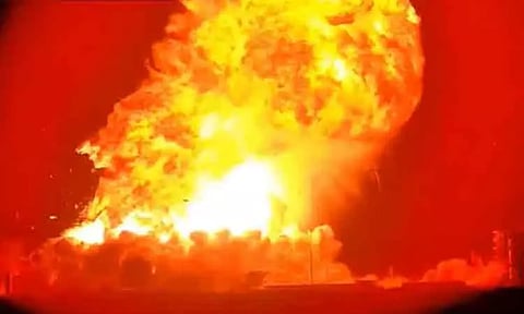 சோதனையின் போது வெடித்து சிதறிய ஸ்பேஸ் எக்ஸ் ராக்கெட்