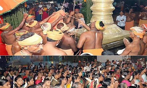 உடையப்பன் குடியிருப்பு நாராயணசுவாமி கோவில் தேர்த் திருவிழா தொடங்கியது