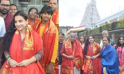 திருப்பதி ஏழுமலையான் கோவிலில் நடிகை வித்யா பாலன் சாமி தரிசனம்