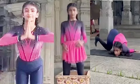 ஒரு நிமிடத்தில் 10 கடின யோகாசனம் செய்து சிறுமி உலக சாதனை