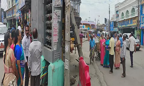 ஆனித்தேரோட்டம்: 4 ரதவீதிகளில் மின்வாரிய பணிகளை திருநெல்வேலி மண்டல தலைமை பொறியாளர் ஆய்வு