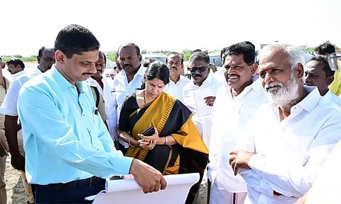 திருச்செந்தூர் முருகன் கோவில் குடமுழுக்கு: கனிமொழி எம்.பி. ஆய்வு