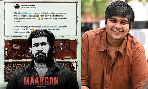 "மார்கன்" படத்தை பாராட்டிய இயக்குநர் கார்த்திக் சுப்பராஜ்
