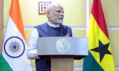 கானாவின் வளர்ச்சி பயணத்தில் சக பயணியாக இந்தியா உள்ளது: பிரதமர் மோடி