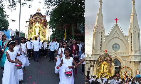 சாந்தோம் புனித தோமையார் தேர்ப்பவனி - திரளான கிறிஸ்தவர்கள் பங்கேற்பு