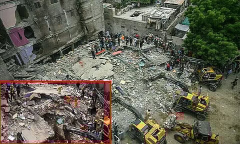 அடுக்குமாடி குடியிருப்பு இடிந்து விபத்து - 27 பேர் பலி