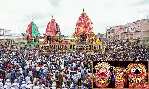 தங்க அங்கி அலங்காரம்.. பூரி ஜெகநாதரை தரிசிக்க லட்சக்கணக்கான பக்தர்கள் குவிந்தனர்