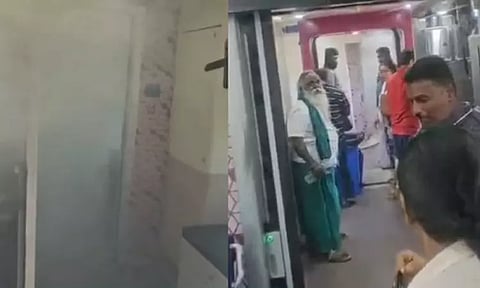 நெல்லை - சென்னை வந்தே பாரத் ரெயிலில் திடீர் புகை; பயணிகள் பீதி