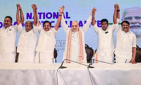 தமிழ்நாட்டில் 'கூட்டணி ஆட்சி' - அமித்ஷா மீண்டும் திட்டவட்டம்