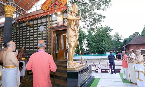 உள்துறை மந்திரி அமித்ஷா கேரளா பயணம்: சிவன் கோவிலில் சாமி தரிசனம்