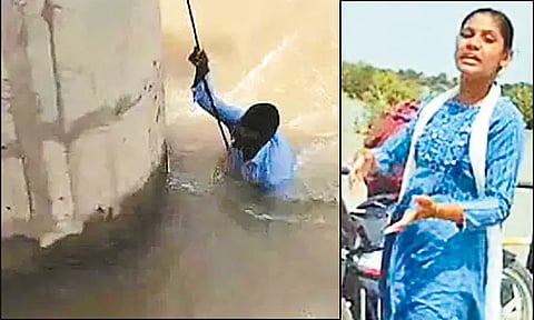 திருமணமான 3 மாதத்தில் கணவரை ஆற்றில் தள்ளி கொல்ல முயன்ற புதுப்பெண்