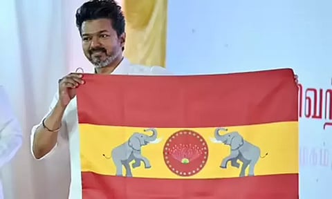 நடிகர் விஜயின் த.வெ.க. கட்சிக் கொடி நிறம் தொடர்பாக சென்னை ஐகோர்ட்டில் வழக்கு