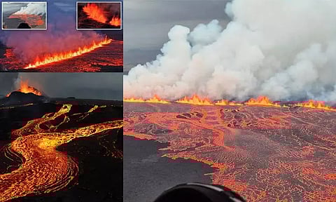 ஐஸ்லாந்தில் வெடித்து சிதறிய எரிமலை