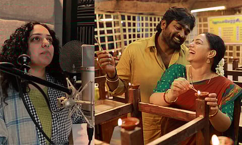 'தலைவன் தலைவி' படத்திற்கு 2 மொழியில் டப்பிங் பேசிய நித்யா மேனன்