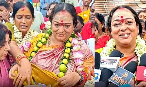 கனவில் வந்த அம்மன் - திருப்பணிக்கு மடிப்பிச்சை எடுக்கும் நடிகை நளினி