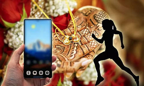 தாலியை கழற்றி வீட்டில் வைத்துவிட்டு வெளியேறிய புதுப்பெண்... செல்போனால் வாழ்க்கையே வினையாக முடிந்தது