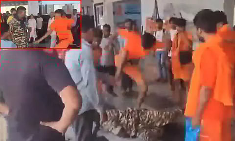 சி.ஆர்.பி.எப். வீரர் மீது கொலைவெறித் தாக்குதல் நடத்திய கன்வாரியாக்கள் - உ.பி.யில் பரபரப்பு