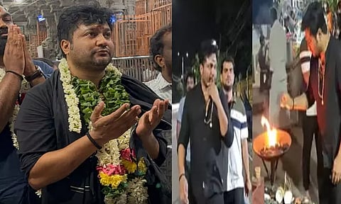 திருவண்ணாமலையில் நடிகர் பாபி சிம்ஹா சாமி தரிசனம்!