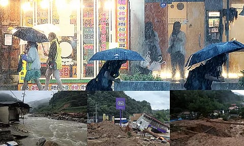 தென்கொரியாவில் கனமழை, வெள்ளம் - 14 பேர் பலி