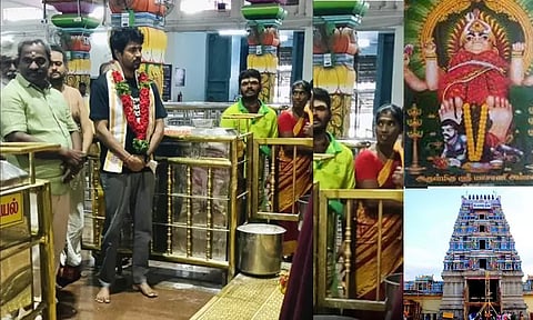மாசாணியம்மன் கோவிலில் நடிகர் சிவகார்த்திகேயன் சாமி தரிசனம்