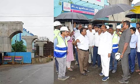 சென்னை மத்திய கைலாஷ் சந்திப்பில் மேம்பாலப் பணிகள் - அமைச்சர் எ.வ.வேலு ஆய்வு