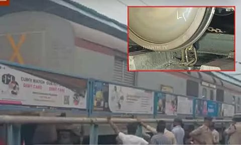 பொதிகை எக்ஸ்பிரஸ் ரெயில் தடம் புரண்டது