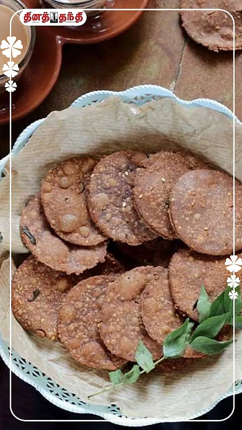 சத்தான ஸ்நாக்ஸ் கேழ்வரகு தட்டை..!