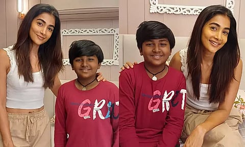 பூஜா ஹெக்டேவுடன் எடுத்த புகைப்படங்களை பகிர்ந்த "டூரிஸ்ட் பேமிலி" கமலேஷ்