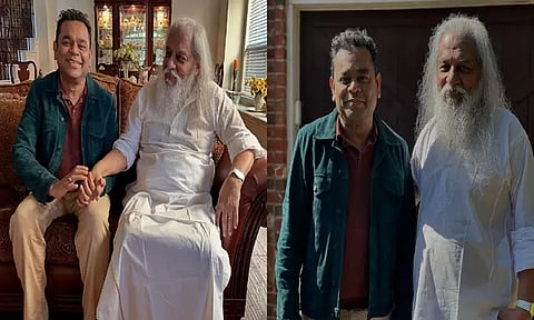 அமெரிக்காவிலுள்ள பாடகர் யேசுதாஸை சந்தித்த ஏ.ஆர்.ரகுமான்
