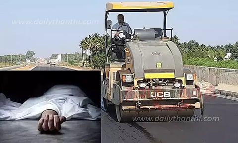 காஞ்சிபுரம்: ரோடு ரோலா ஏறி இறங்கியதில் வடமாநில இளைஞர் உடல்நசுங்கி பலி