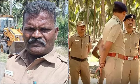 திருப்பூர் எஸ்.எஸ்.ஐ சண்முகவேல் கொலை வழக்கு: தந்தை - மகன் சரண்