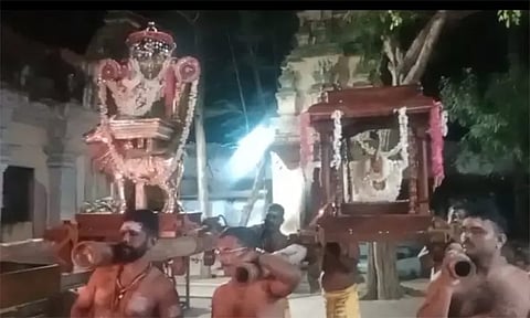 கன்னியாகுமரி குகநாதீஸ்வரர் கோவிலில் ஆடித்தபசு காட்சி