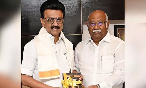 மு.க.ஸ்டாலினை சந்தித்து வாழ்த்து பெற்றார் அன்வர் ராஜா