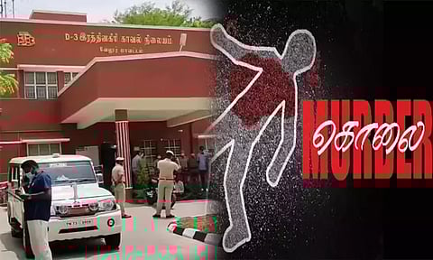 காவல் நிலையம் அருகே வாலிபர் வெட்டி கொலை: திமுக கவுன்சிலரின் கணவர் உள்பட 5 பேர் சரண்
