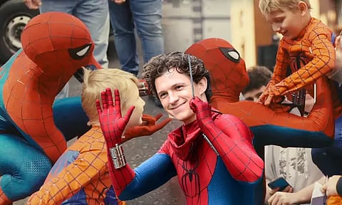 ''Spider-Man'' gave a pleasant surprise to a young fan... - Video goes viral