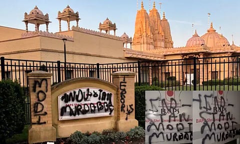 அமெரிக்காவில் இந்து மத வழிபாட்டு தலம் மீது தாக்குதல் - அதிர்ச்சி சம்பவம்