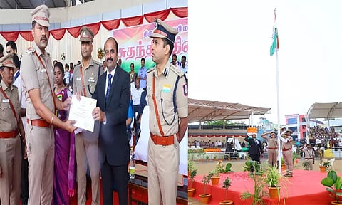 திருநெல்வேலி: கலெக்டர் தேசிய கொடியை ஏற்றினார்; போலீசாருக்கு பாராட்டு சான்றிதழ் வழங்கினார்