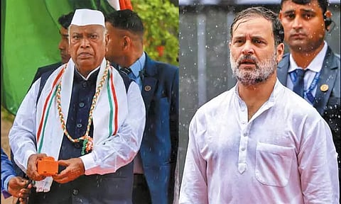 சுதந்திர தின விழாவில் பங்கேற்காத கார்கே, ராகுல் காந்தி - பா.ஜ.க. கண்டனம்