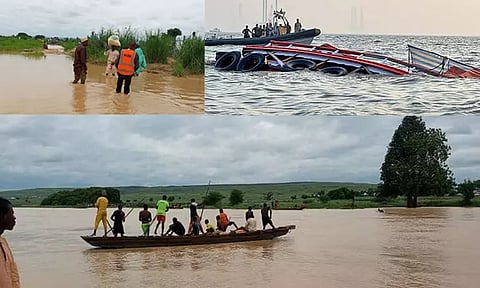 ஆற்றில் படகு கவிழ்ந்து விபத்து - 40 பேர் பலி?