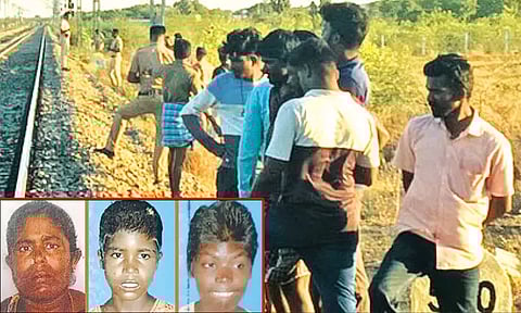 ரெயில்முன் பாய்ந்து மாற்றுத்திறனாளி மகள்களுடன் பெண் தற்கொலை