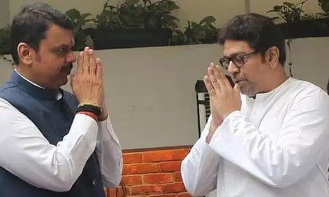 பரபரப்பாகும் மராட்டிய அரசியல்.. முதல்-மந்திரி பட்னாவிசுடன் ராஜ்தாக்கரே திடீர் சந்திப்பு